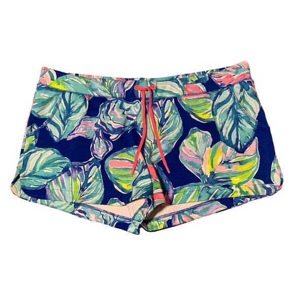 Lilly Pulitzer Pants - Lilly Pulitzer Luxletic Multicolor Pull Up Shorts RN 88189 Size XL